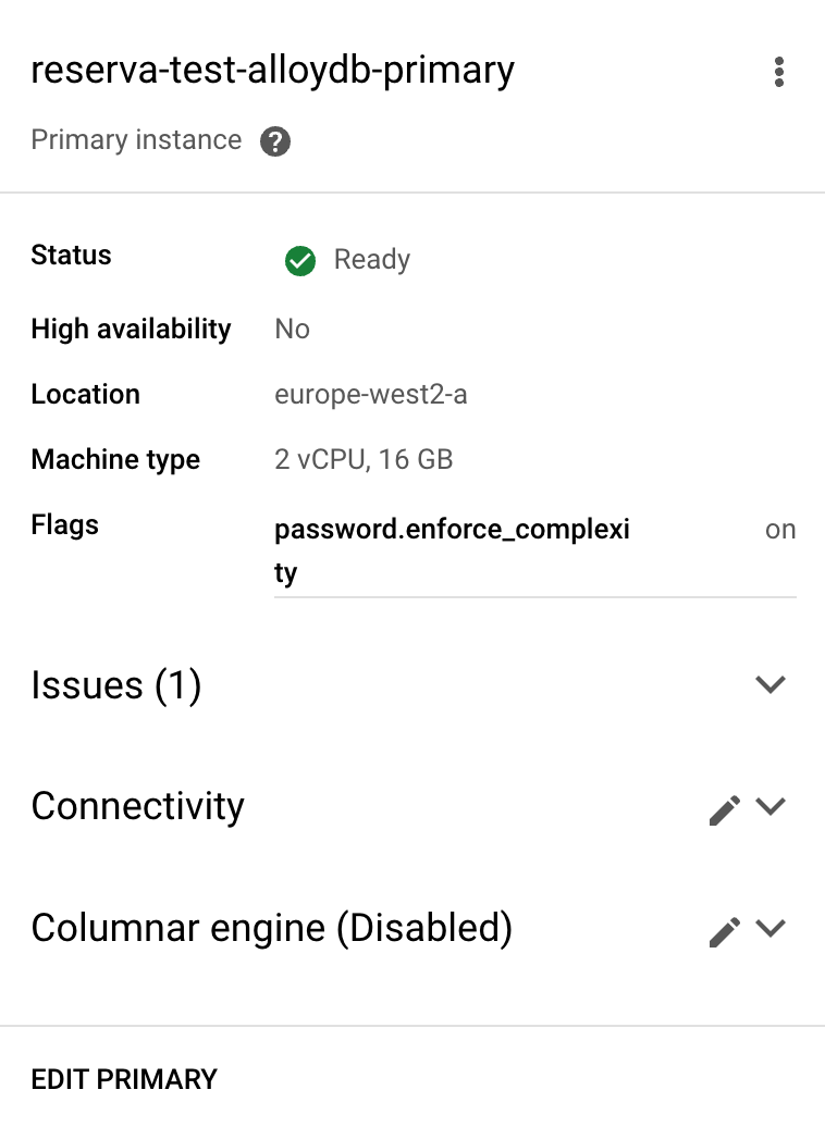 AlloyDB benchmark setup